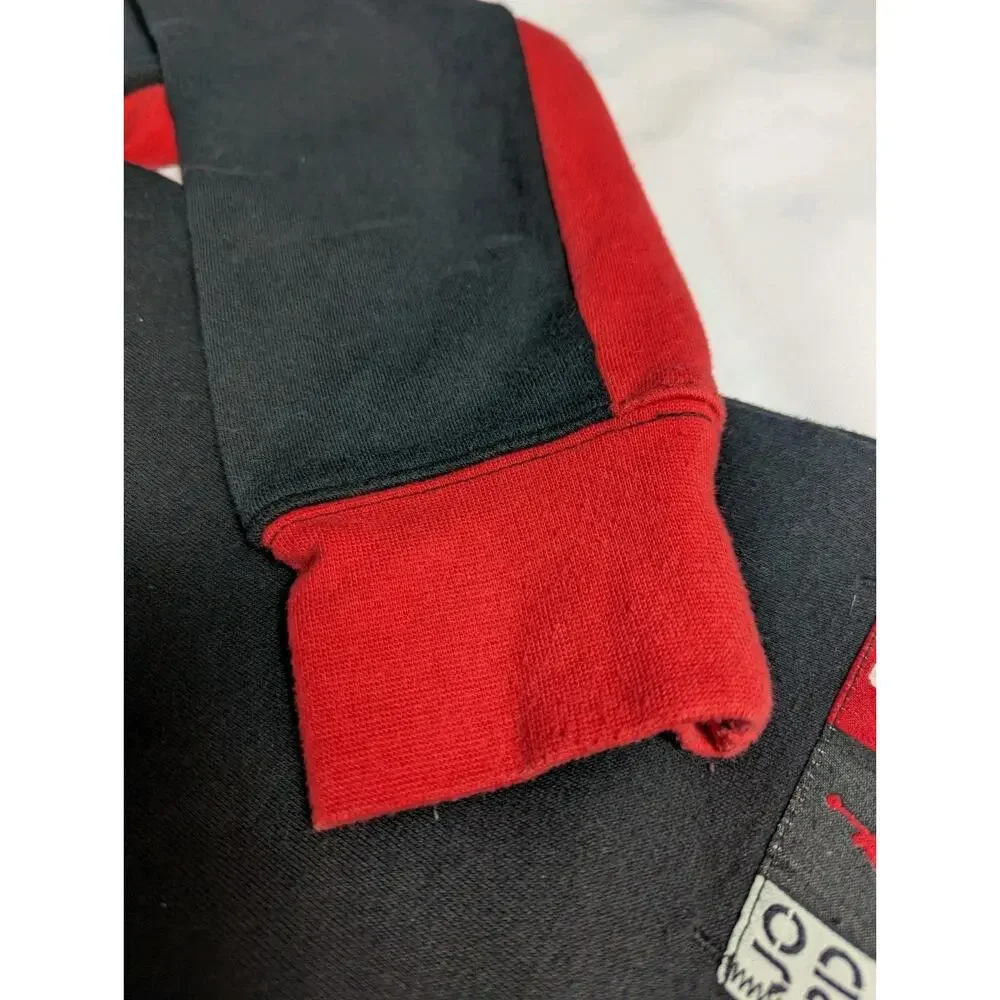 Vintage Jordan Black Crewneck Sweater 23 Colorblock Colorful Top Youth Big Boy L - Picture 8 of 10